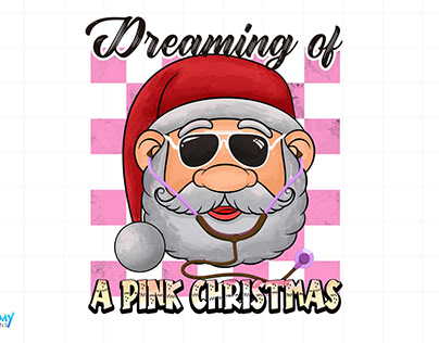 Dreaming of a Pink Christmas Sublimation