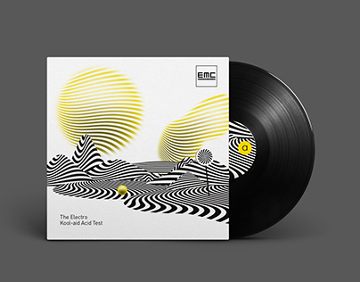 Vinil cover design for electro music label