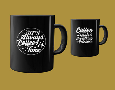 creative coffee t-shirt and mug design