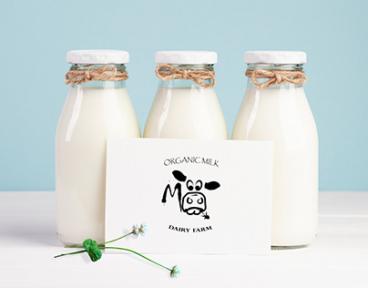 logo for dairy farm / milk farm