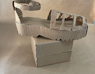 cardboard shoe prototype