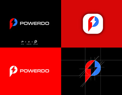 Letter P Power Logo, Modern Logo Design