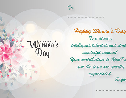 Women's Day Greeting card's