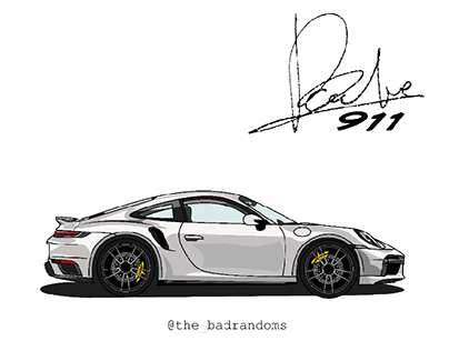 Porsche vector illustration