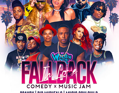 fall back in love comedy and music jam poster