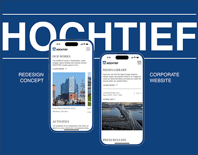 Hochtief | Corporate website redesign
