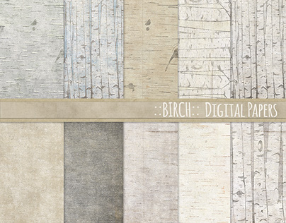 Birch Digital Paper Pack - Wood Backgrounds
