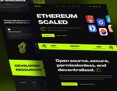 Ethereum L2 blockchain Landing Page Redesign