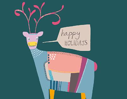 happy Holidays Reindeer