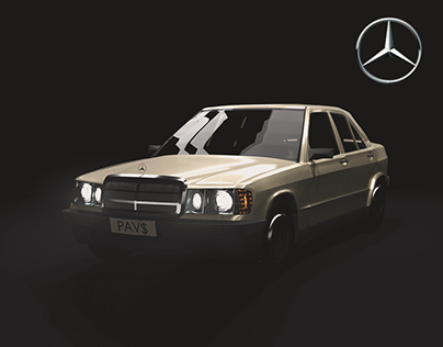 3D Model of Mercedes-Benz E190 (W201)