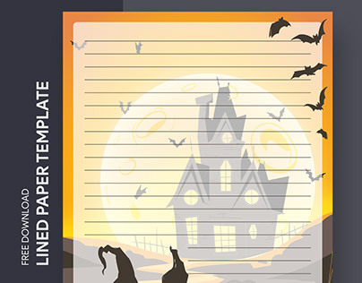 Free Editable Online Halloween Lined Paper Template