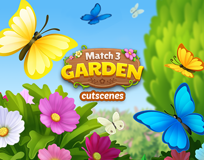 Match 3 Garden cutscene backgrounds