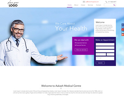 Hospital Homepage Design Template