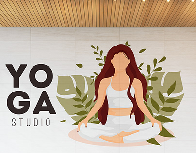 Illustrated Posters for "Yoga studio" in Faceless style