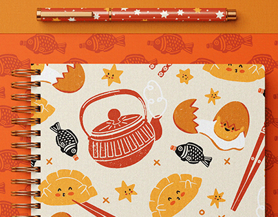 Project thumbnail - Gyoza Party | Surface Design Collection
