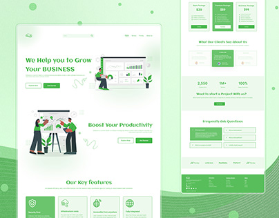 SaaS Business Website UI & UX Design