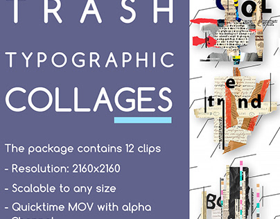 Animated Typographic Collage Of Garbage