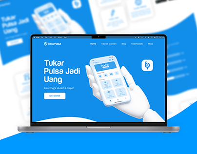 Tukar Pulsa App Landing Page | Web Design | Prototype