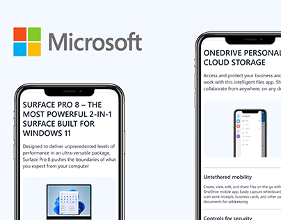 Microsoft — Website Redesign | UX/UI