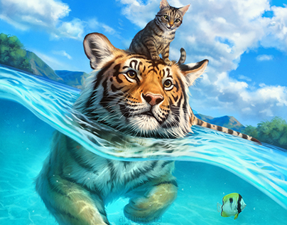 A small swim for a tiger