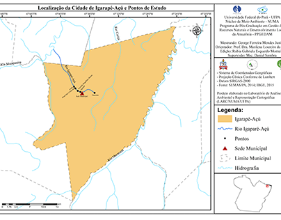 Mapa de localização da cidade de Igarapé-Açú - PA