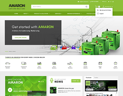Amaron website Design
