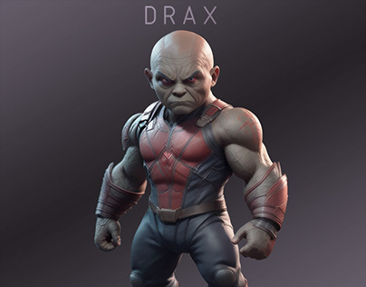 Drax. Малюнок героя із всесвіту Марвел Дракс.