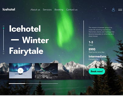 Icehotel website design protoype