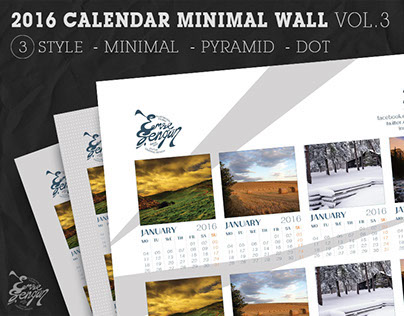 2016 Calendar Minimal Poster Wall Vol.1