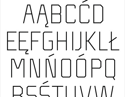 Quadrum font design - autorski krój pisma
