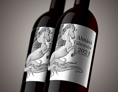 Wine Branding with hand illustrated Horse.