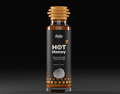 Label & Bottel Design For Hot honey