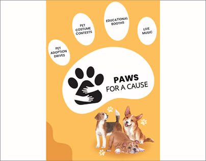 Paws for a Cause flyer Design