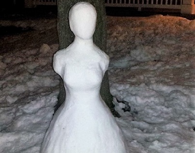 Snow woman Snow Sculpture