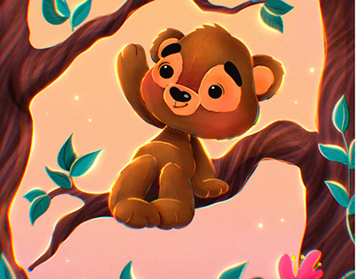 Children illustration teddy bear Motya