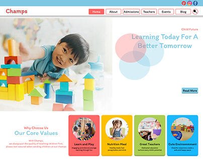 Champs School Website Design