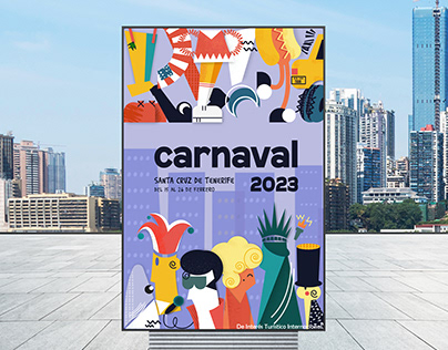 Diseño de Cartel Carnaval de Tenerife 2023