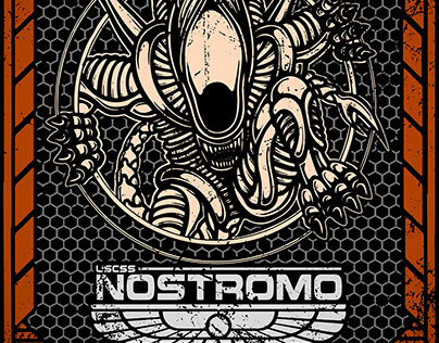 Alien Nostromo Logo Essential 80s Movie Sci Fi Classic