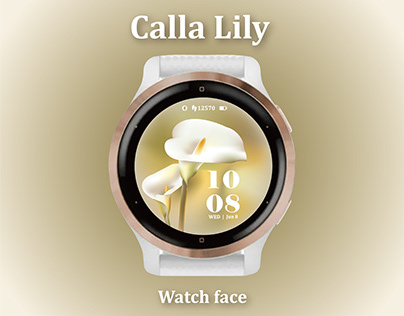 Watchface Concept Design :: Calla Lily