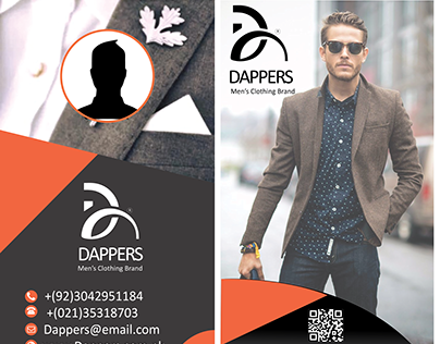 Front And Back Id Card For Dappers Mens Clothing Brand