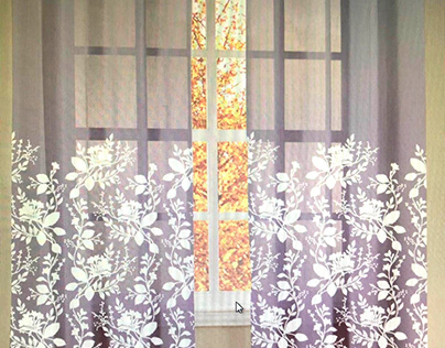 Project thumbnail - printed curtain, pattern design collection