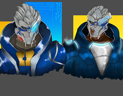 Training faces - Garrus Vakarian (Mass Effect)