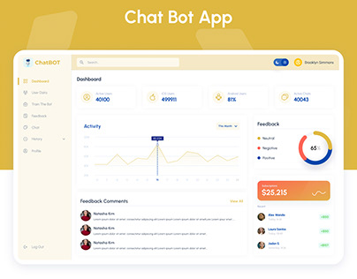 Chat Bot App Dashboard