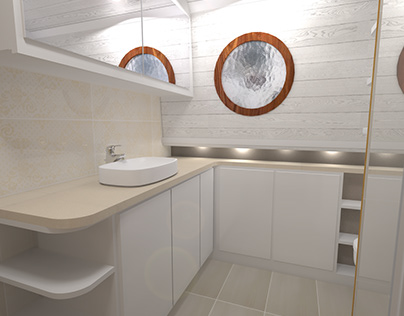 CANAL BOAT bathroom for client