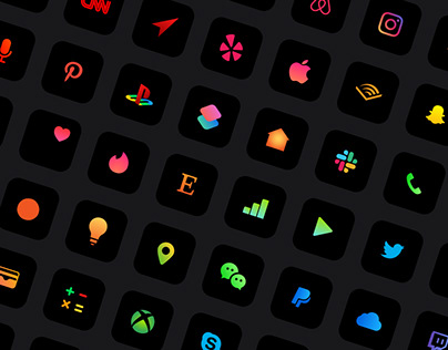 iOS Rainbow Gradient Icon Pack
