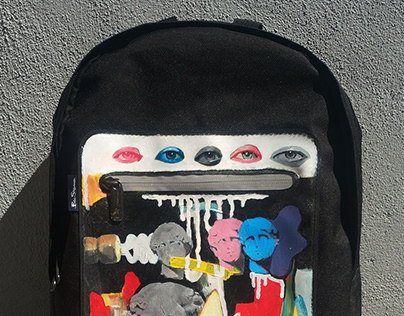 Custom painted backpack