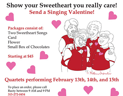 New Horizons Chorus Singing Valentines Poster