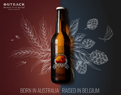 Outback Beer Label Design