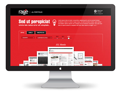 Rage showcase page of JLL projects - Pitch