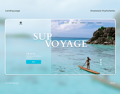 Landing page for Sup Voyage Agency